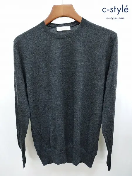 Cruciani クルチアーニ クルーネックニット 50 ダークグレー系 カシミヤ100% イタリア製 CU489.G01