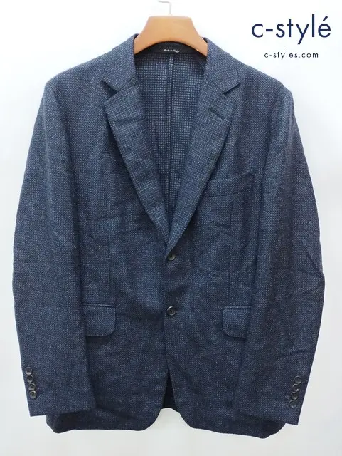 dunhill ダンヒル ジャケット S ネイビー系 2B ウール100% イタリア製 WESTMINSTER