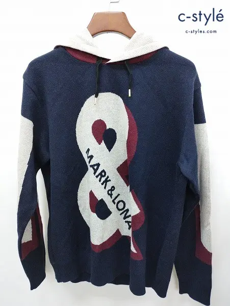 MARK&LONA マーク&ロナ ニットパーカー 50 マルチカラー プルオーバー AND Knit Hoodie MLM-3C-AB02