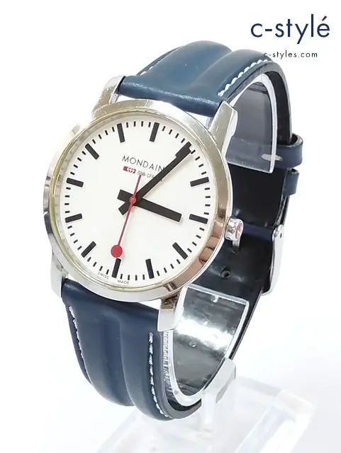 MONDAINE モンディーン 腕時計 ホワイト×ネイビー 30351 クオーツ