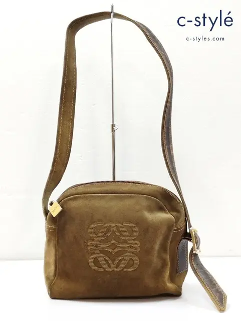 LOEWE ロエベ ショルダーバッグ 茶系 スウェード