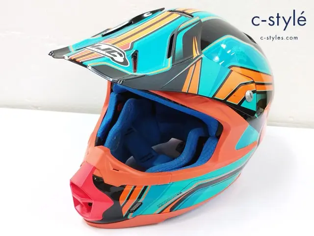 HJC エイチジェーシー オフロードヘルメット XL 61～62cm アクア/オレンジ FG-MX