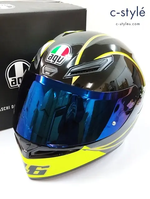 AGV エージーブイ ヘルメット フルフェイス XL ブラック K1 Gothic 46 バレンティーノロッシ シールド付き