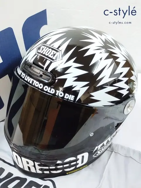 SHOEI×NEIGHBORHOOD×DSC フルフェイスヘルメット L 59cm BLACK/WHITE Glamster CPB-1V シールド付き