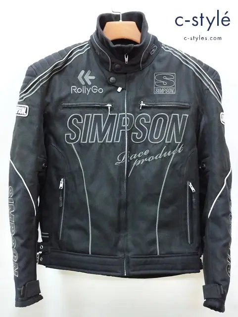 SIMPSON シンプソン ウィンタージャケット M ブラック ライダース 中綿インナー