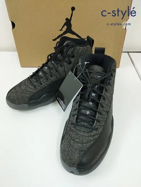 NIKE ナイキ スニーカー 28.5cm ブラック系 AIR JORDAN 12 RETRO WOOL 852627-003
