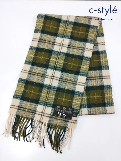 Barbour バブアー マフラー マルチカラー タータンチェック ラムズウール100%