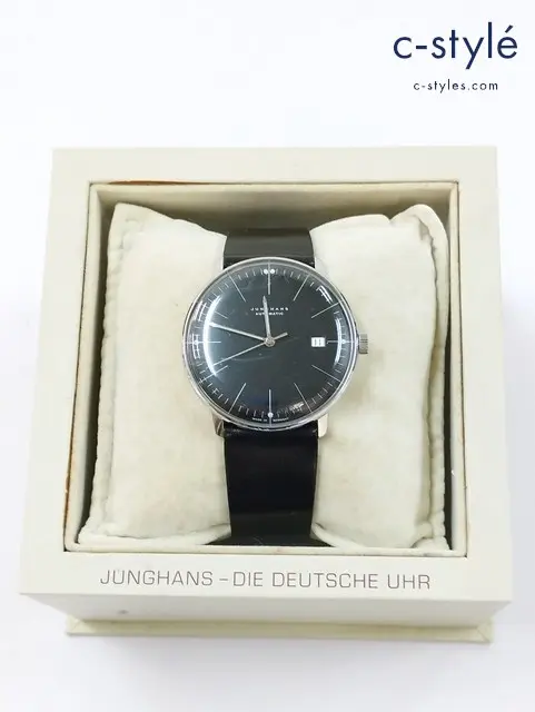 JUNGHANS ユンハンス 腕時計 ブラック MAX BILL マックスビル 自動巻き 27 4701
