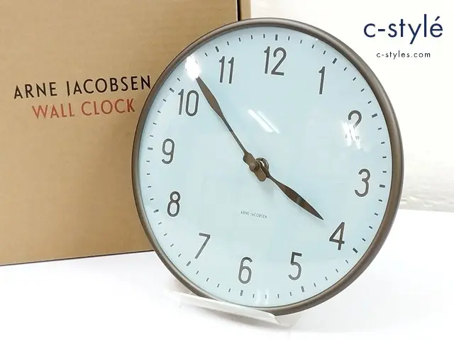 Arne Jacobsen アルネヤコブセン 掛け時計 ブルー×カーキ系 Wall Clock STATION