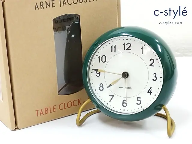 Arne Jacobsen アルネヤコブセン 置き時計 グリーン×ホワイト Table Clock STATION