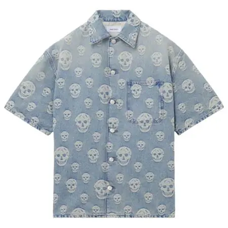 アレキサンダーマックイーン(ALEXANDER McQUEEN) アパレル(洋服) スカル ジャカード デニム シャツ 866422QYABY4211