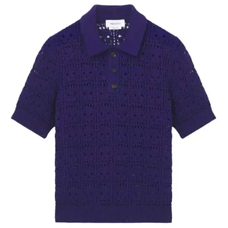 アレキサンダーマックイーン(ALEXANDER McQUEEN) アパレル(洋服) スカル クロシェ ポロシャツ 875528Q1BHP4100