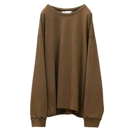 アンセルム(ANCELLM) UNEVENNESS LS T-SHIRT BROWN ANC-CT132