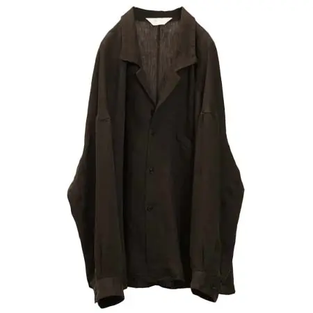 アンセルム(ANCELLM) 100/S LINEN TAILORED SHIRT BROWN ANC-SH97