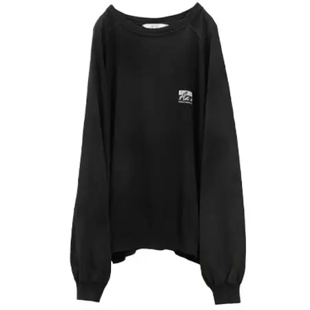 アンセルム(ANCELLM) LIGHT LOOP SWEAT SHIRT BLACK ANC-CT150