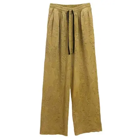 アンセルム(ANCELLM) AGING LACE DOUBLE PANEL SLACKS MUSTARD ANC-PT123