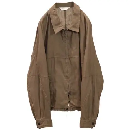 アンセルム(ANCELLM) L/N ZIPUP SHIRT JACKET BROWN ANC-SH77