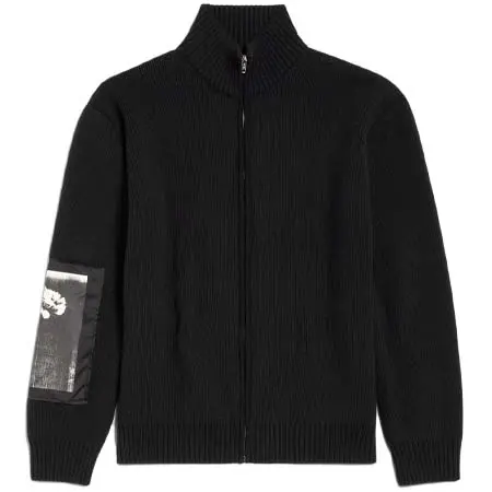 バレンシアガ(BALENCIAGA) アパレル(洋服) ニット ジップアップカーディガン パッチ付き ブラック ウールニット 876816T17921060