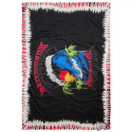 バレンシアガ(BALENCIAGA) Extreme Tie Dye パレオ ブラック/レッド ライトコットン A001NM4G7B91159