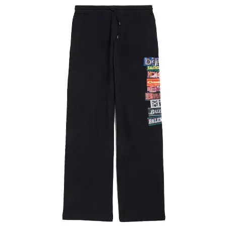 バレンシアガ(BALENCIAGA) アパレル(洋服) Bumper Stickers バギースウェットパンツ ブラック ドライフリース 871496TUVS81000