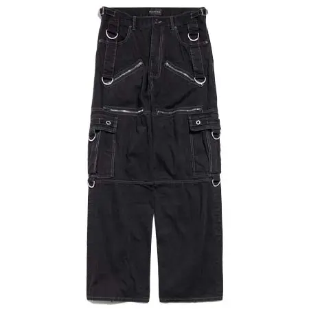 バレンシアガ(BALENCIAGA) アパレル(洋服) D-Ring Cargo パンツ ライトウェイト ブラック 日本製コットンデニム メンズ 857225TQW541071