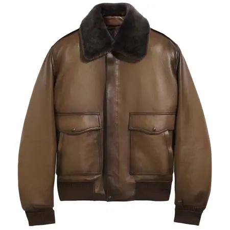 ベルルッティ(Berluti) アパレル(洋服) シアリングカラー付きパティーヌ フライトジャケット ラムレザー R27LBL166-001