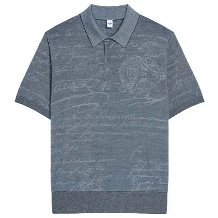 ベルルッティ(Berluti) アパレル(洋服) ライト スクリットパターン ポロ ウール R29KPS67-003