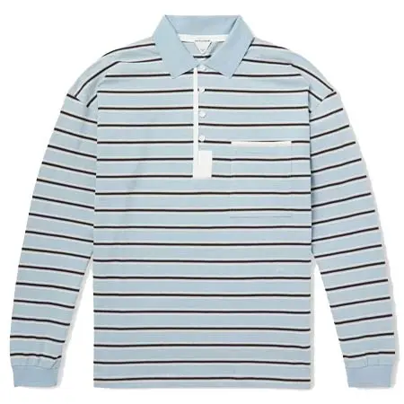 ボッテガヴェネタ(BOTTEGA VENETA) アパレル(洋服) ストライプ コットンピケ ポロシャツ