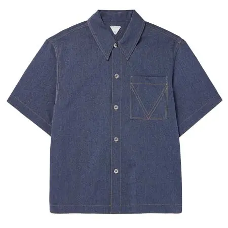 ボッテガヴェネタ(BOTTEGA VENETA) アパレル(洋服) オーバーサイズ ウール＆コットン混紡ドリルシャツ 703578V5CN04245