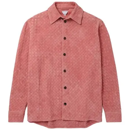 ボッテガヴェネタ(BOTTEGA VENETA) アパレル(洋服) イントレチャート スエード オーバーシャ​​ツ