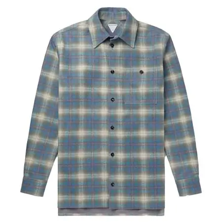 ボッテガヴェネタ(BOTTEGA VENETA) アパレル(洋服) チェック柄レザーシャツ