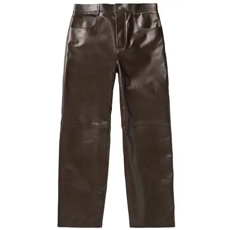 ボッテガヴェネタ(BOTTEGA VENETA) アパレル(洋服) ストレートレッグのパネルレザーパンツ