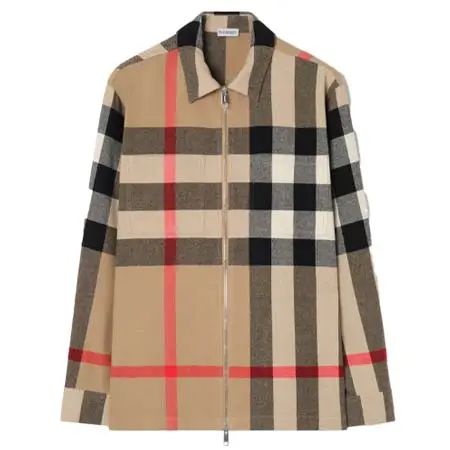 バーバリー(BURBERRY) アパレル(洋服) チェック ウールコットン オーバーシャツ