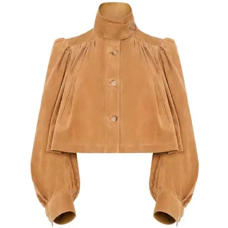 クロエ(Chloe) アパレル(洋服) スエードレザー製ギャザー ブール ジャケット