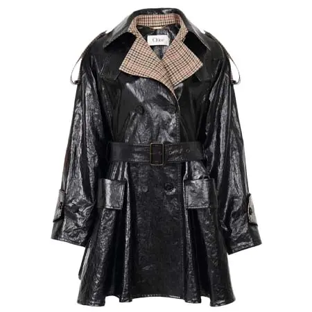 クロエ(Chloe) アパレル(洋服) コーティングリネン製ダブルブレスト ショートライディングコート