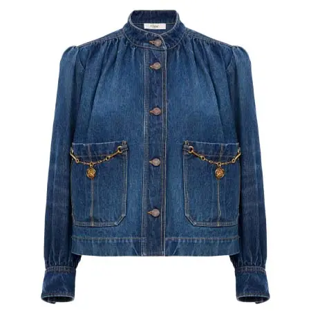 クロエ(Chloe) アパレル(洋服) デニム製ハイネック ギャザージャケット