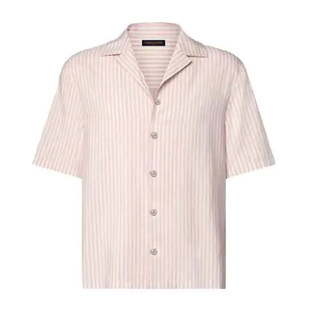 ルイヴィトン(LOUIS VUITTON) アパレル(洋服) モノグラム ストライプ シルク ショートスリーブシャツ 1AK7B0