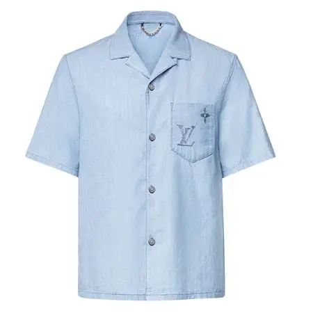 ルイヴィトン(LOUIS VUITTON) アパレル(洋服) エンブロイダリー シグネチャー シャンブレー ショートスリーブシャツ 1AK79C