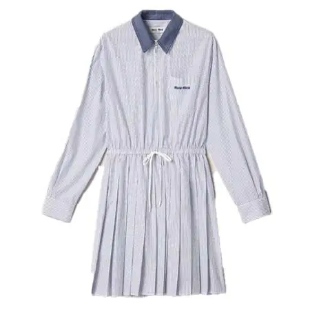 ミュウミュウ(MIU MIU) アパレル(洋服) ストライプ ポプリン ドレス MF6528_189F_F022X_S_OOO