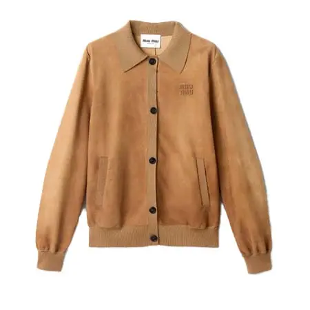 ミュウミュウ(MIU MIU) アパレル(洋服) ワックスドスエード ブルゾンジャケット MPW018_193L_F0036_S_OOO