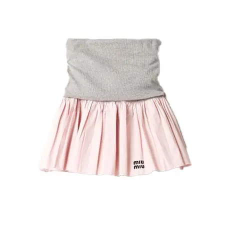 ミュウミュウ(MIU MIU) アパレル(洋服) ジャージーxポプリン スカート MG2466_17E7_F0X6U_S_OOO
