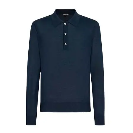 トムフォード(TOM FORD) アパレル(洋服) 極細シルクリネンポロシャツ KPL062-YMS141