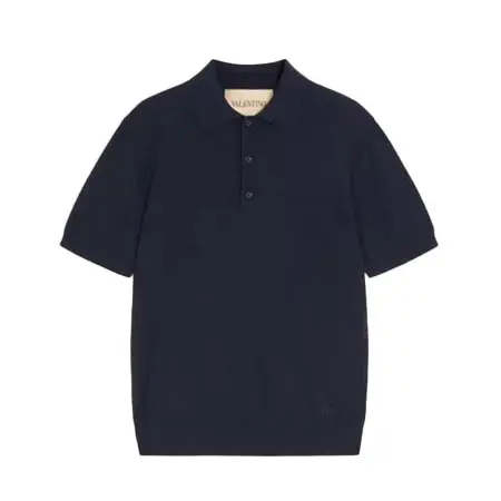 ヴァレンティノ(VALENTINO) アパレル(洋服) Vロゴ エンブロイダリー ウール ポロシャツ 9V3KP04VBH9_598