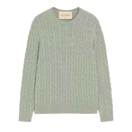 ヴァレンティノ(VALENTINO) アパレル(洋服) Vロゴ ケーブルニット ウール ニットプル 9V3KC38YBLG_0S8