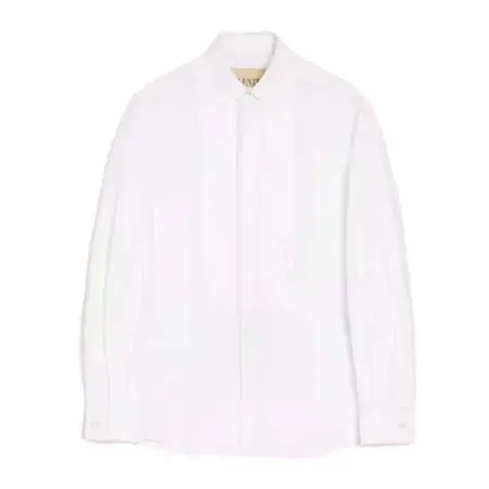 ヴァレンティノ(VALENTINO) アパレル(洋服) プリーツプラストロン レースディテール コットンポプリン シャツ 9V3ABT404WW_0BO