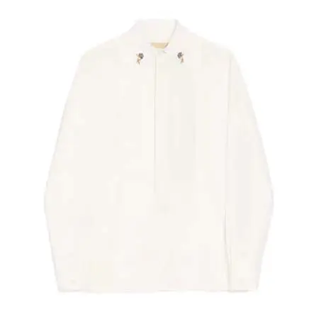 ヴァレンティノ(VALENTINO) アパレル(洋服) プリーツプラストロン エンブロイダリーカラー コットンポプリン シャツ 9V3ABS91B57_0BO