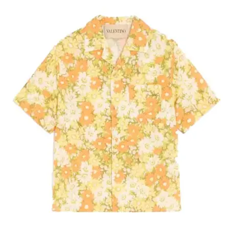 ヴァレンティノ(VALENTINO) アパレル(洋服) パピエフローラルプリント コットン ボウリングシャツ 9V3AA211BKT_4MS