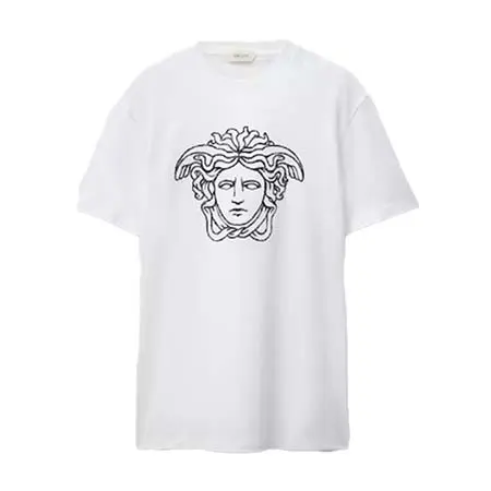 ヴェルサーチェ(VERSACE) アパレル(洋服) 刺繍入り ロゴ コットンジャージー Tシャツ 1026452-1A18452_1W000