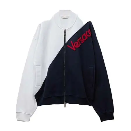 ヴェルサーチェ(VERSACE) アパレル(洋服) 刺繍入り コットン ジッパー スウェットシャツ 1026014-1A18695_2WL60