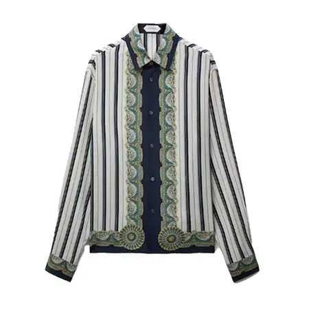 ヴェルサーチェ(VERSACE) アパレル(洋服) プリント シルク クレープデシン レギュラー シャツ 1024520-1A18683_5UK20